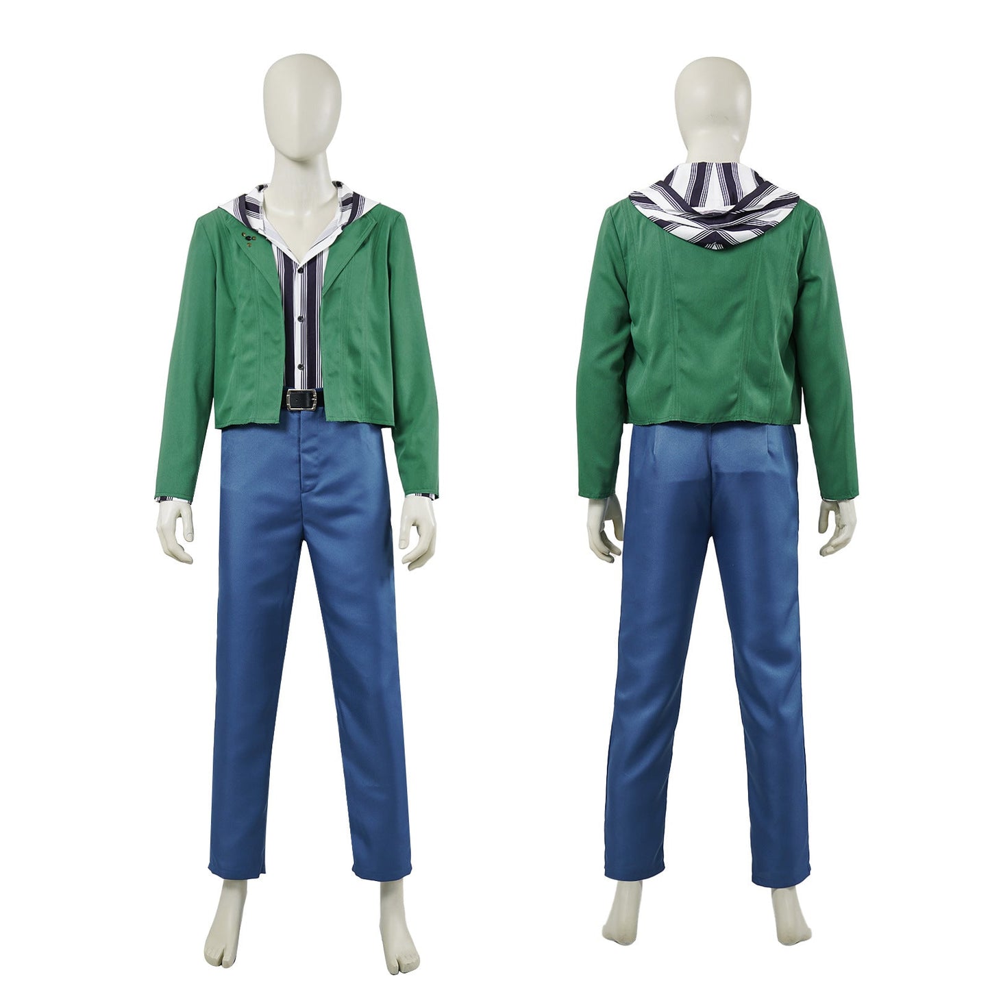 Herren Prinzen-Outfit, Jacke, Hose, Sweatshirt und Gürtel, 4-teiliger Anzug