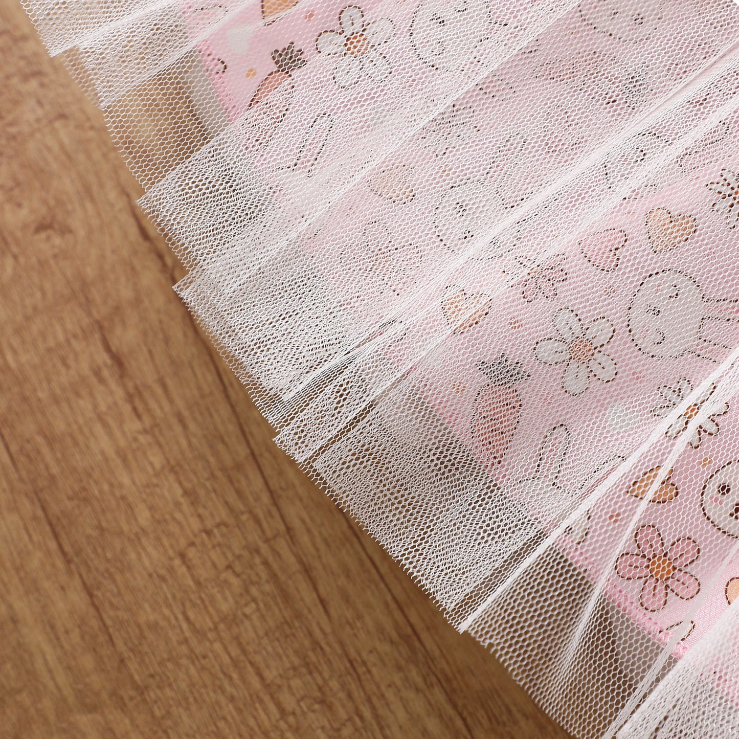 Oster-Outfit für Babys Mädchen – Hasen-Strampler und Netz-Tutu-Rock-Set mit Rüschenärmeln