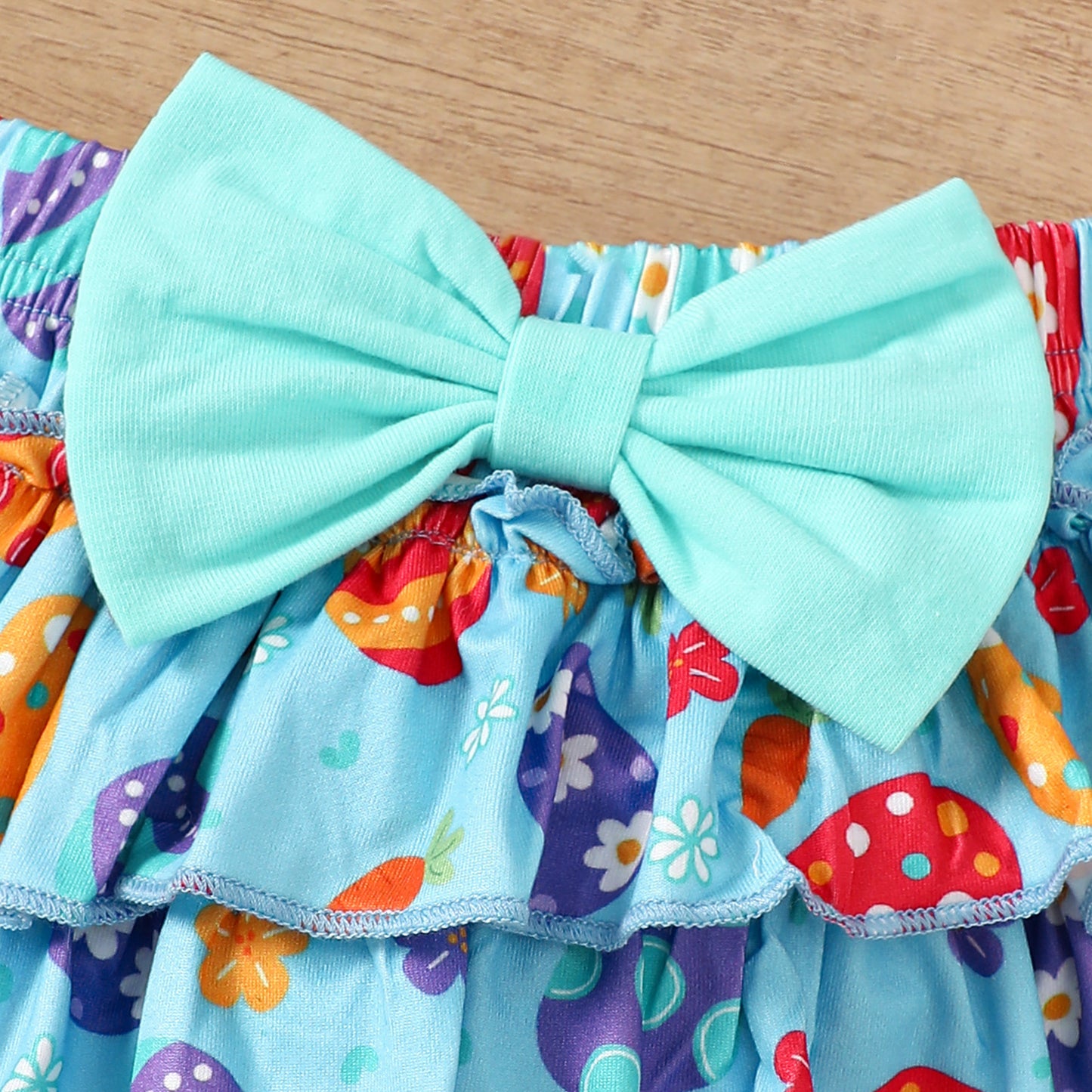 2025 Oster-Outfit für Baby-Mädchen – süßes Strampler-Set mit Buchstaben- und Eier-Print für Säuglinge und Kleinkinder