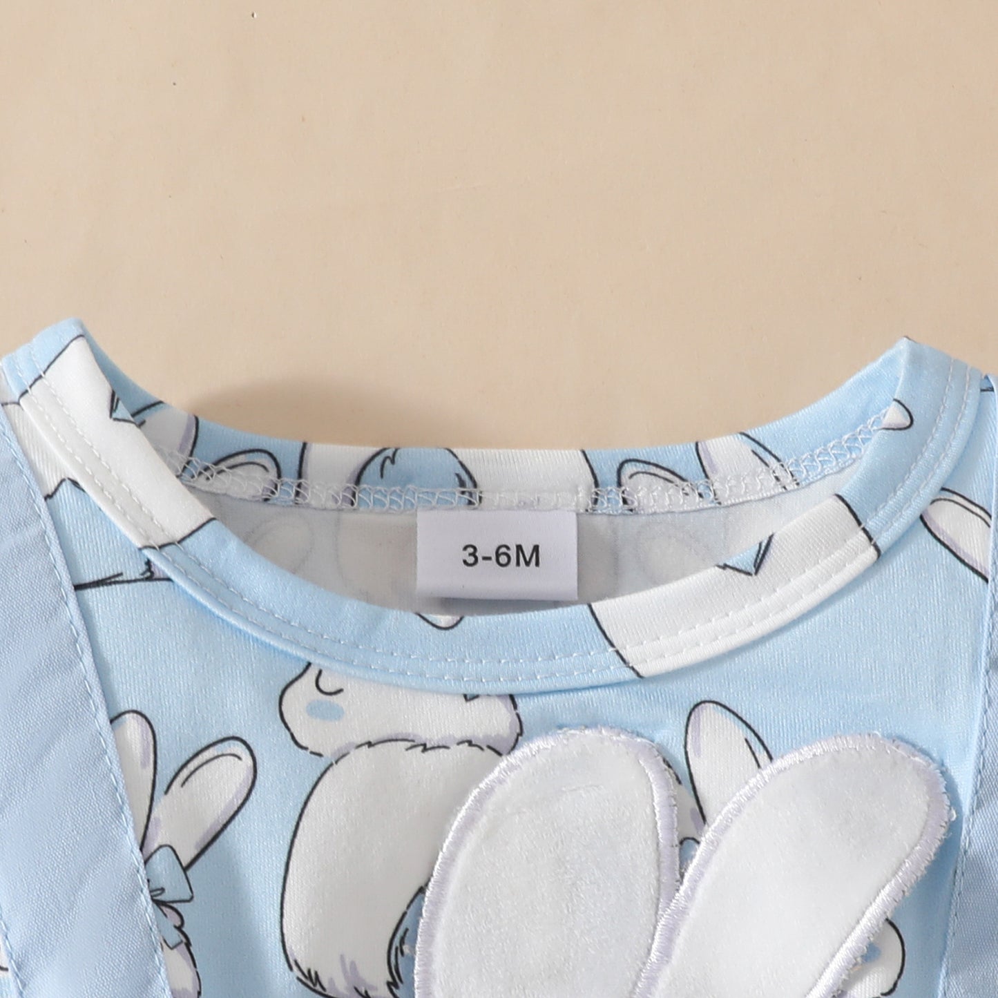 2025 Oster-Outfit für Baby-Mädchen – kurzärmliges Stramplerkleid mit Hosenträgern und Stirnband