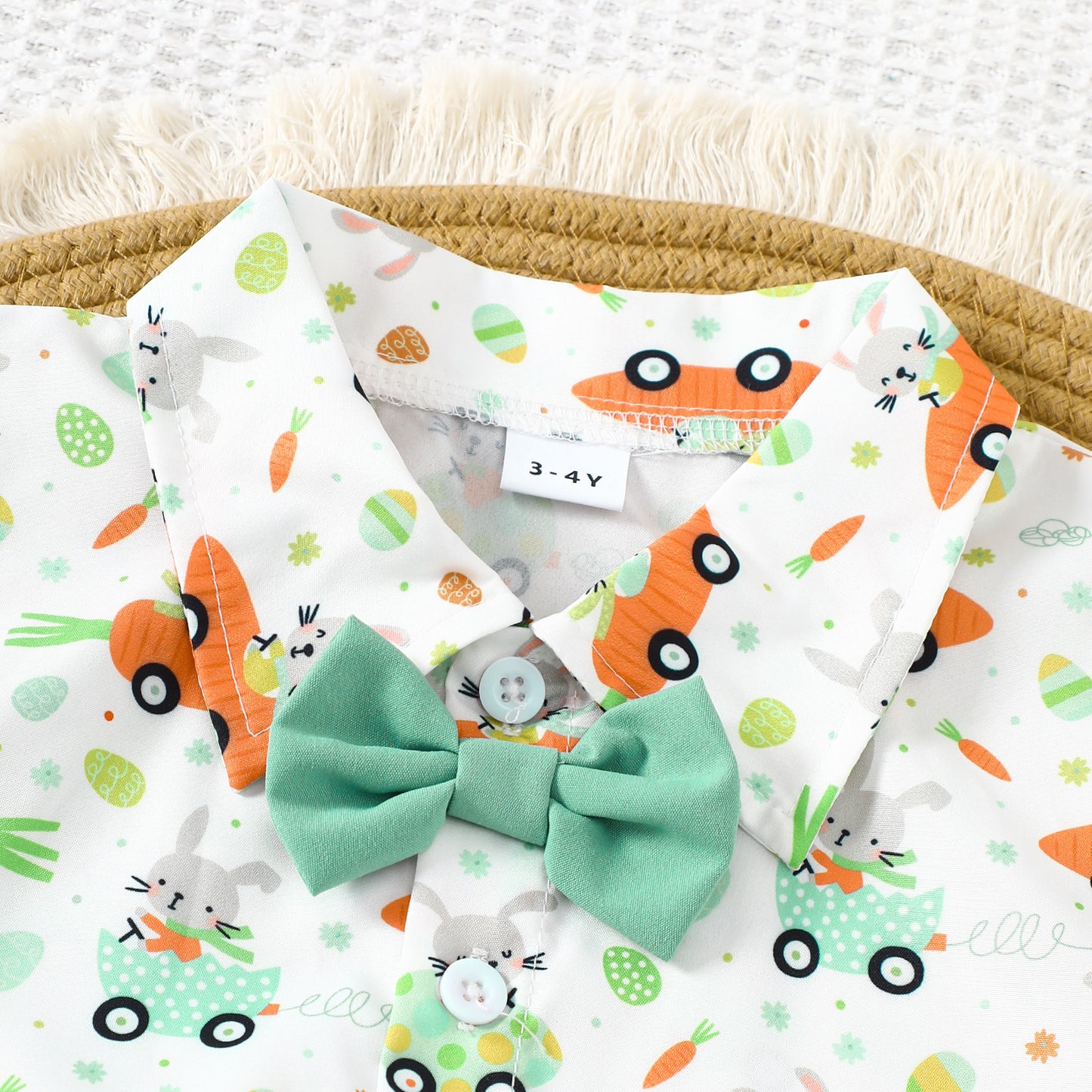 Frühlings-Osteroutfit für Babys und Kleinkinder – süßes Set aus Hemd und Hose mit Häschen-Print