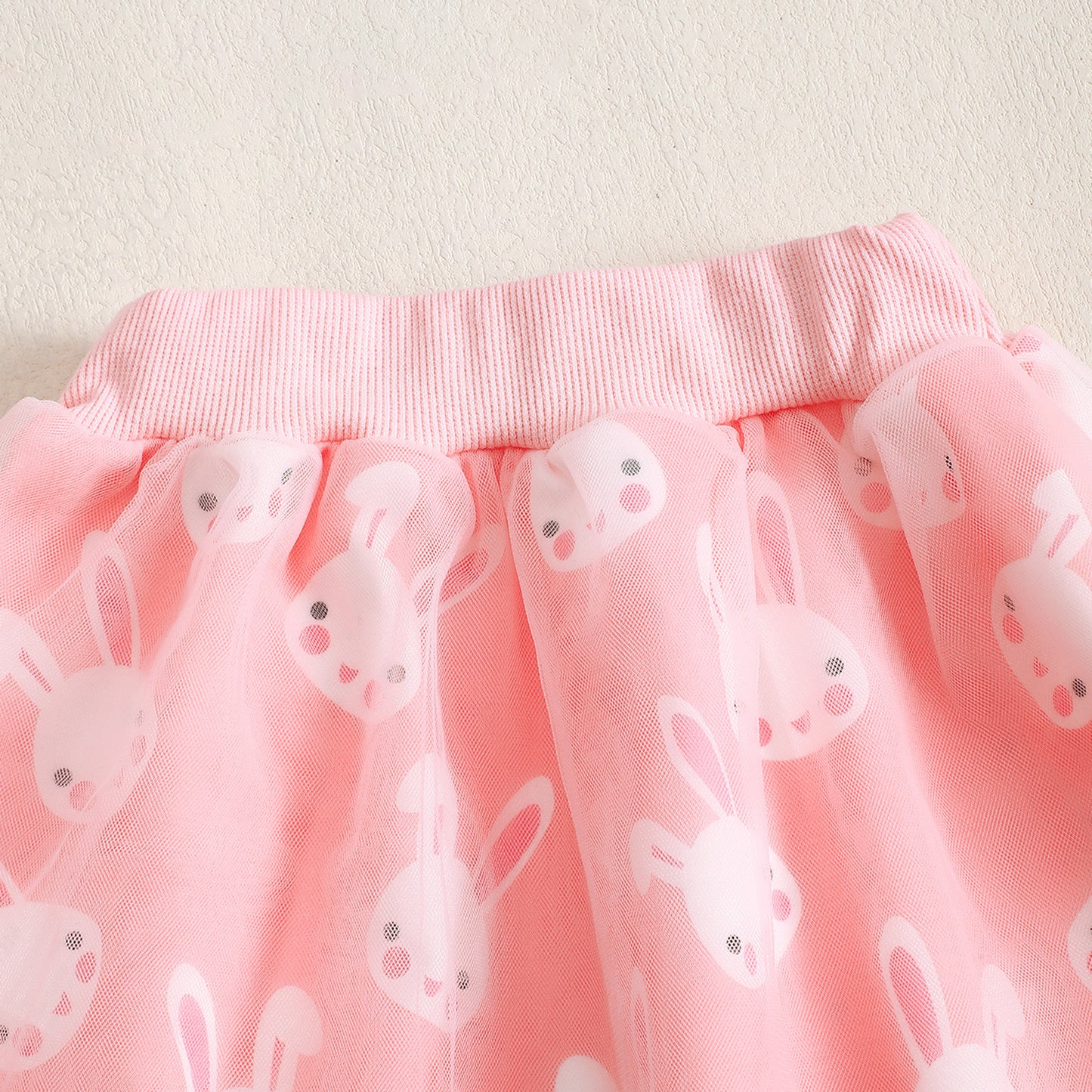 Osterhasen-Outfit für Babymädchen – Langarm-Sweatshirt mit Schleife und Karottendruck + Tüllrock-Set