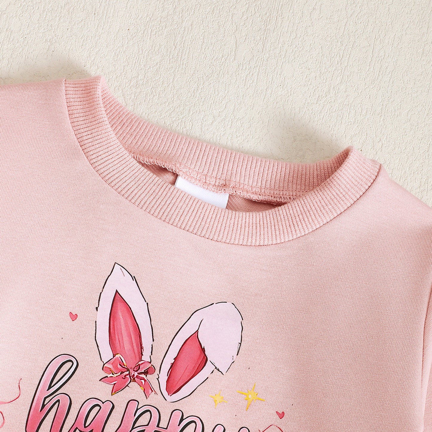 Osterhasen-Outfit für Babymädchen – Langarm-Sweatshirt mit Schleife und Karottendruck + Tüllrock-Set