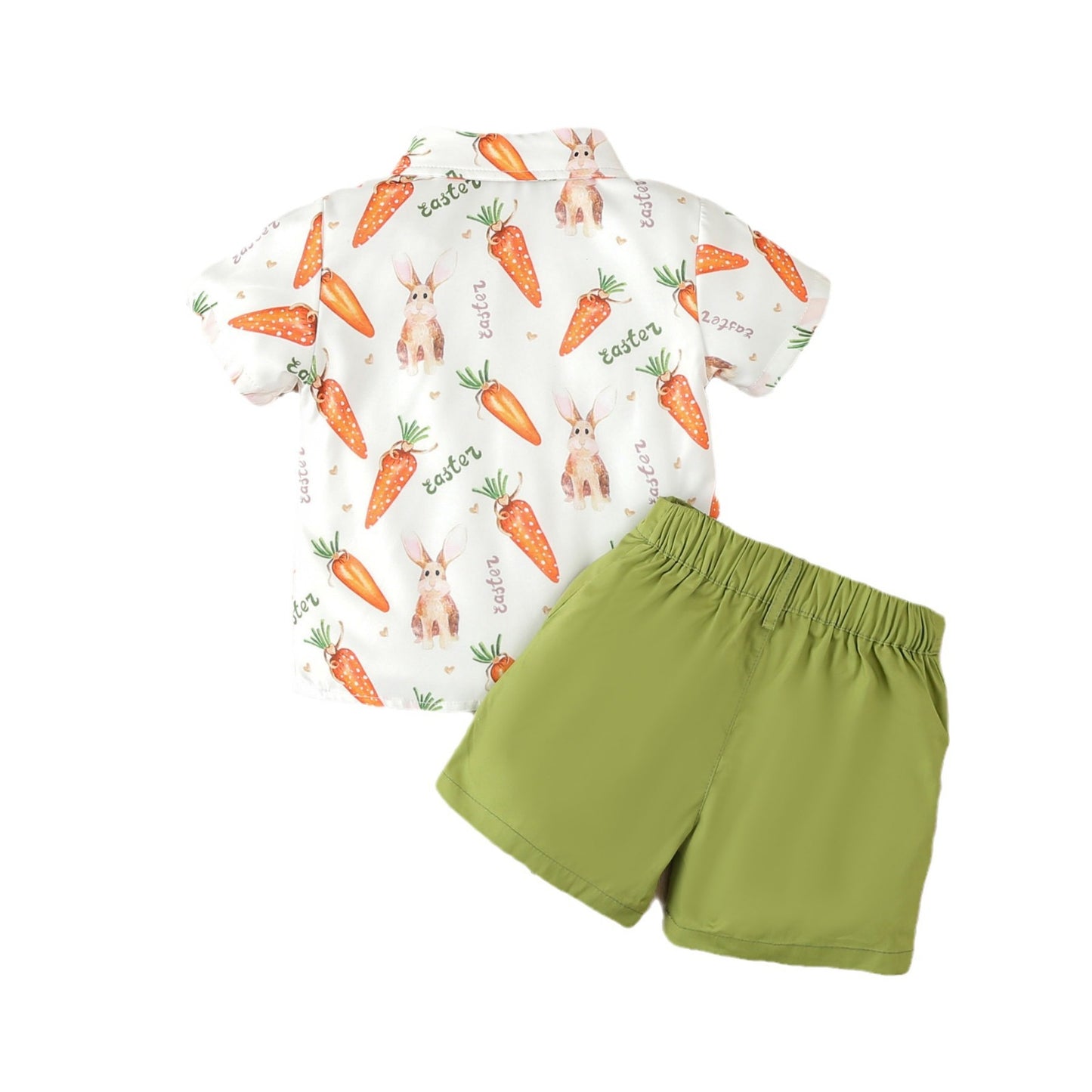 Osterhasen-Shirt & Shorts-Set für Jungen – Sommeroutfit