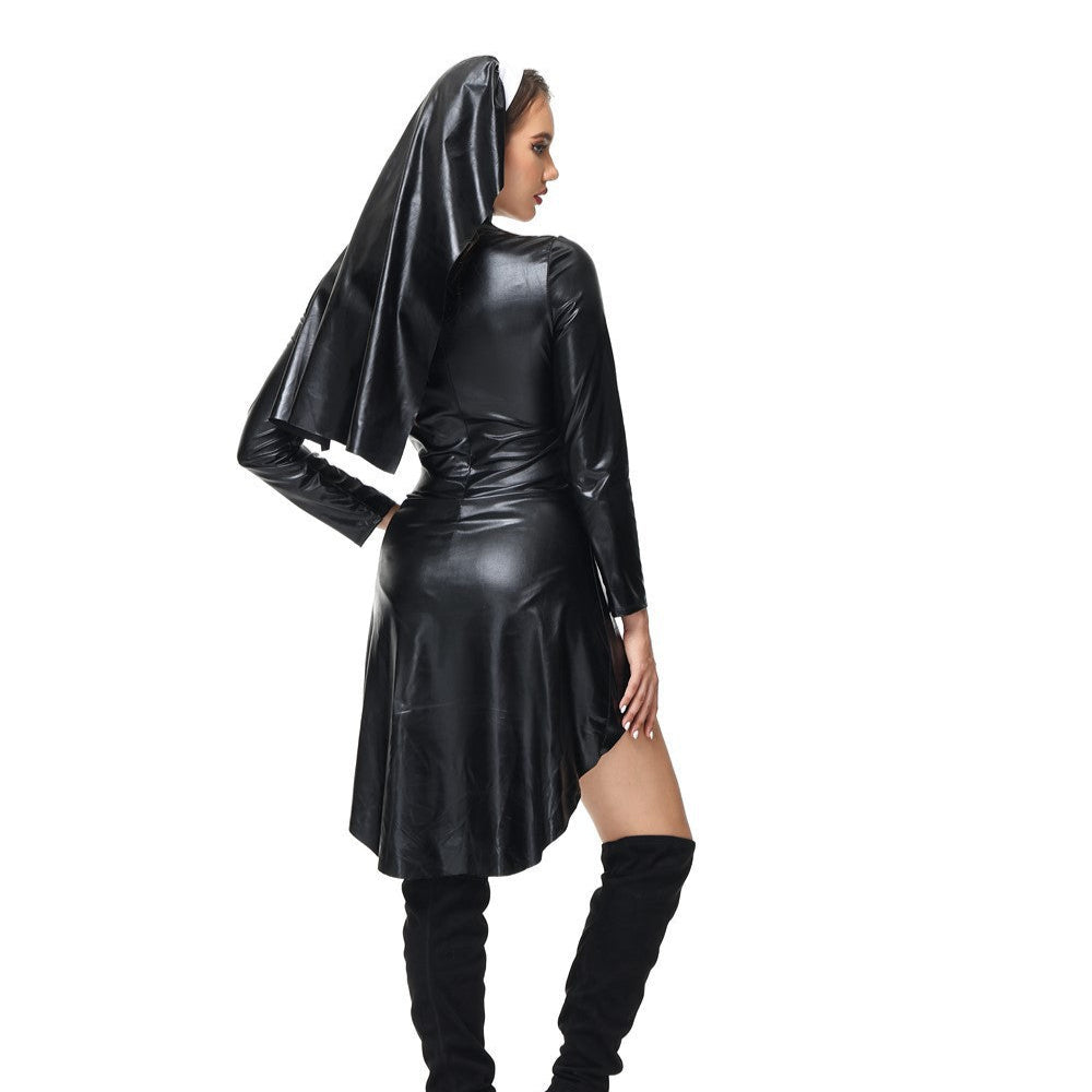 Women's Sexy Bad a Habit Nun Halloween Costume Dress