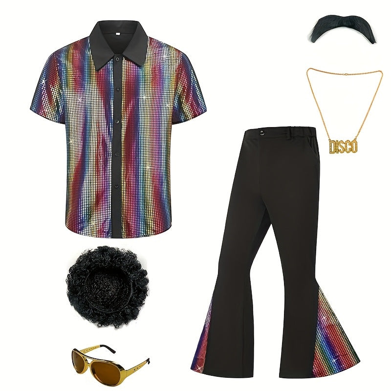 70er Jahre Disco Guy Herrenkostüm-Set für Erwachsene