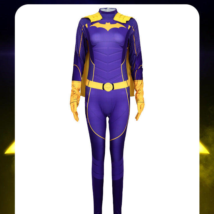 Knights of Gotham Bat Girls Barbara Cosplay Kostüme Lila Anzug für Frauen Cosplay