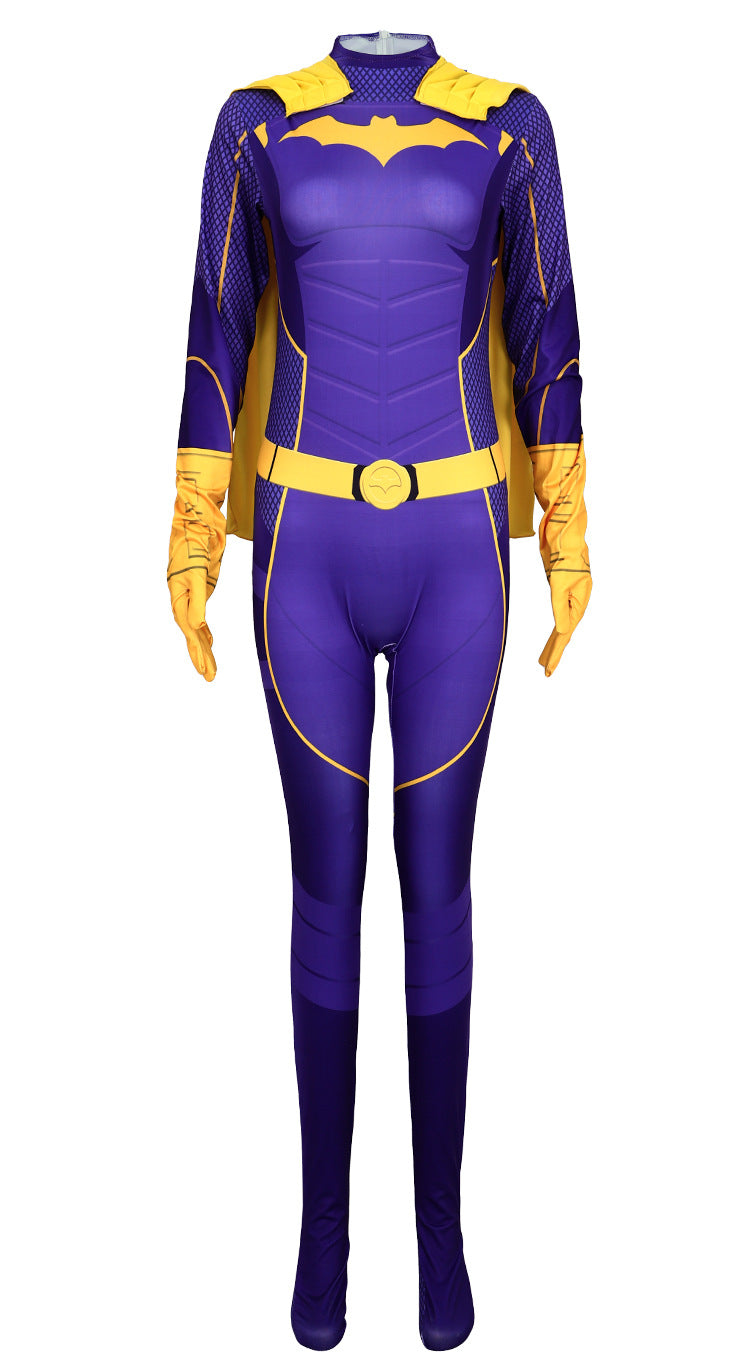 Knights of Gotham Bat Girls Barbara Cosplay Kostüme Lila Anzug für Frauen Cosplay