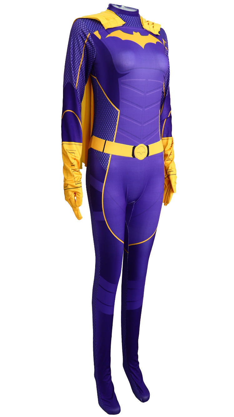 Knights of Gotham Bat Girls Barbara Cosplay Kostüme Lila Anzug für Frauen Cosplay