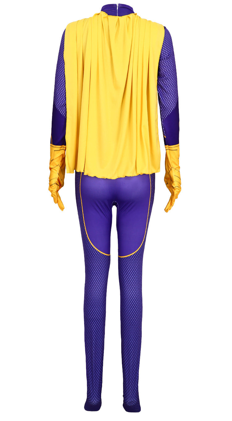 Knights of Gotham Bat Girls Barbara Cosplay Kostüme Lila Anzug für Frauen Cosplay