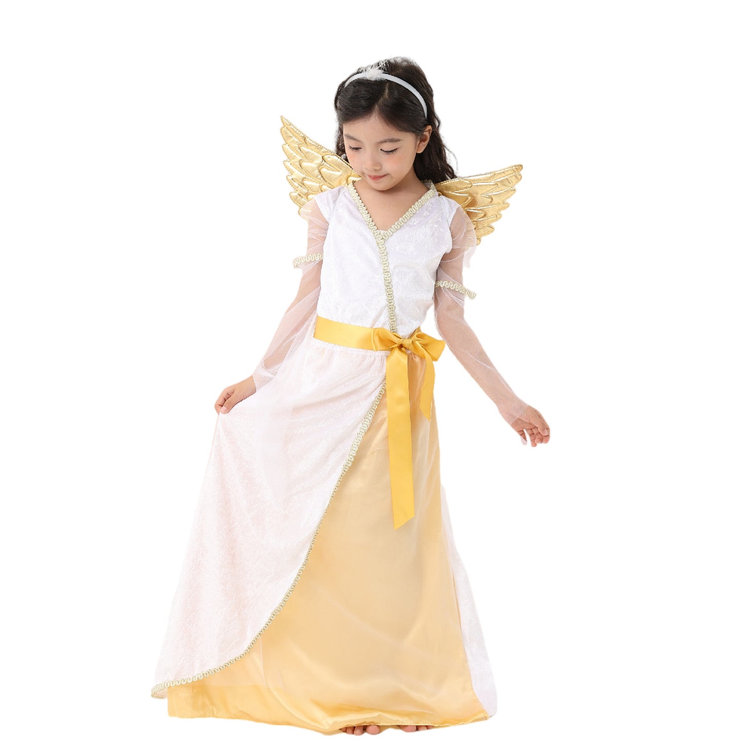 California Costumes Sweet Guardian Golden White Angel Kostüm für Mädchen