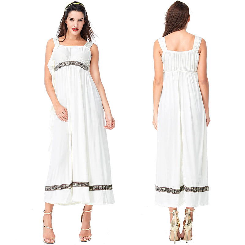 Adult Ancient Greek Myth Costume for Women and Men Greeck Zeus Toga Goddess Cosplay Outfit Set