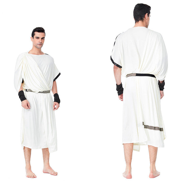 Adult Ancient Greek Myth Costume for Women and Men Greeck Zeus Toga Goddess Cosplay Outfit Set