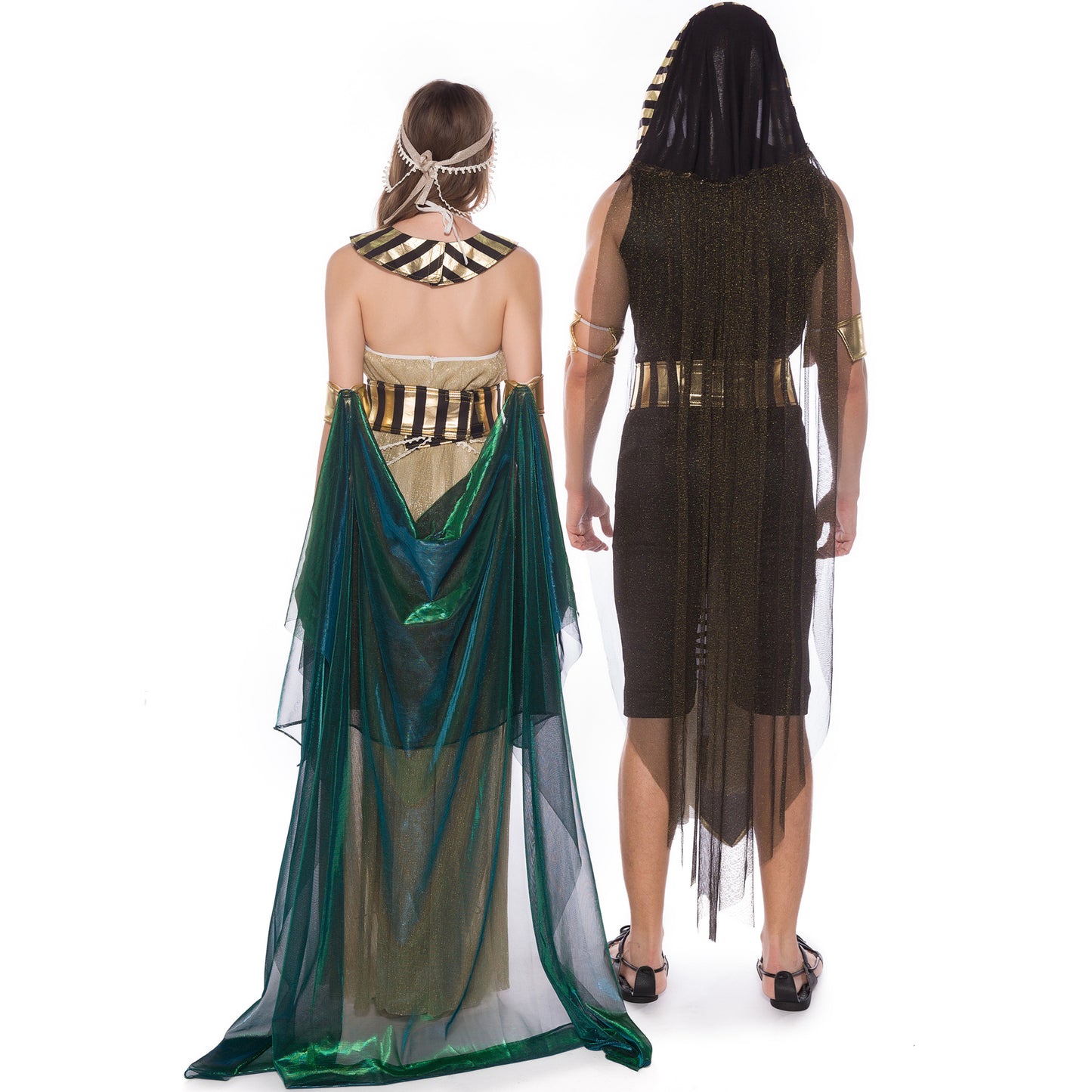 Adult Egyptian Pharaoh Queen Greek Goddess Halloween Costume for  Women and Men