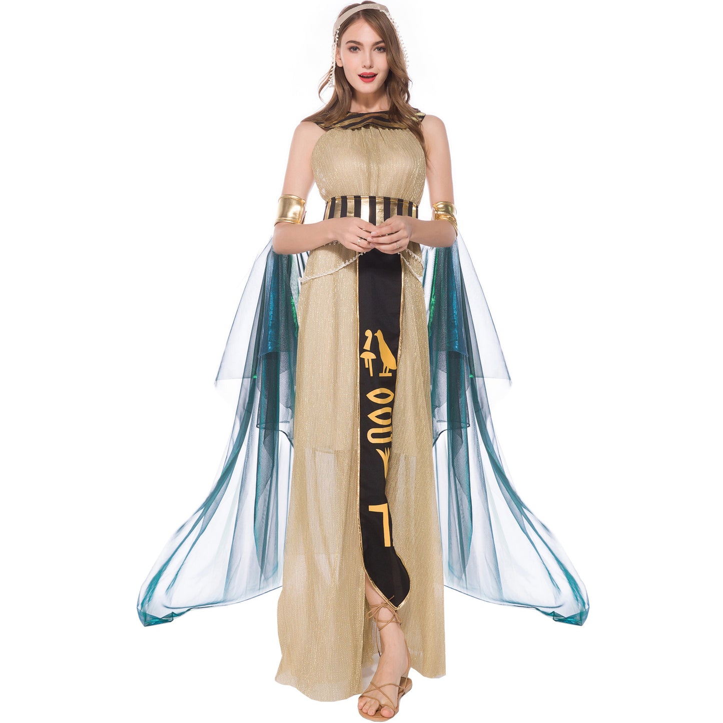 Adult Egyptian Pharaoh Queen Greek Goddess Halloween Costume for  Women and Men