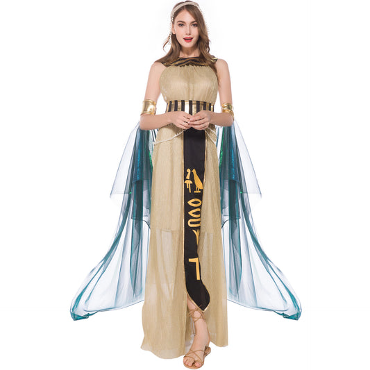 Adult Egyptian Pharaoh Queen Greek Goddess Halloween Costume for  Women and Men