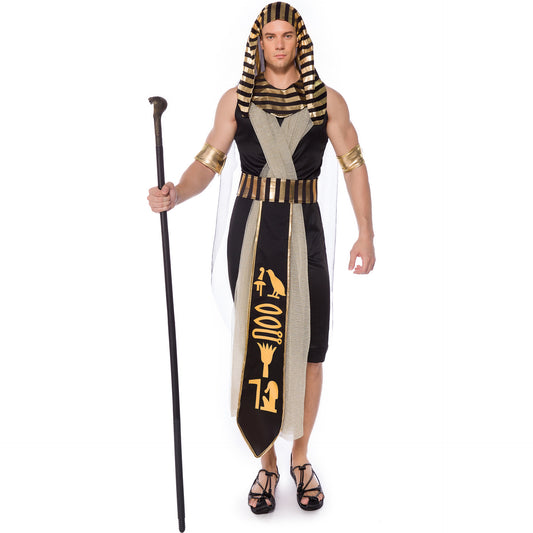 Adult Egyptian Pharaoh Queen Greek Goddess Halloween Costume for Men and Women
