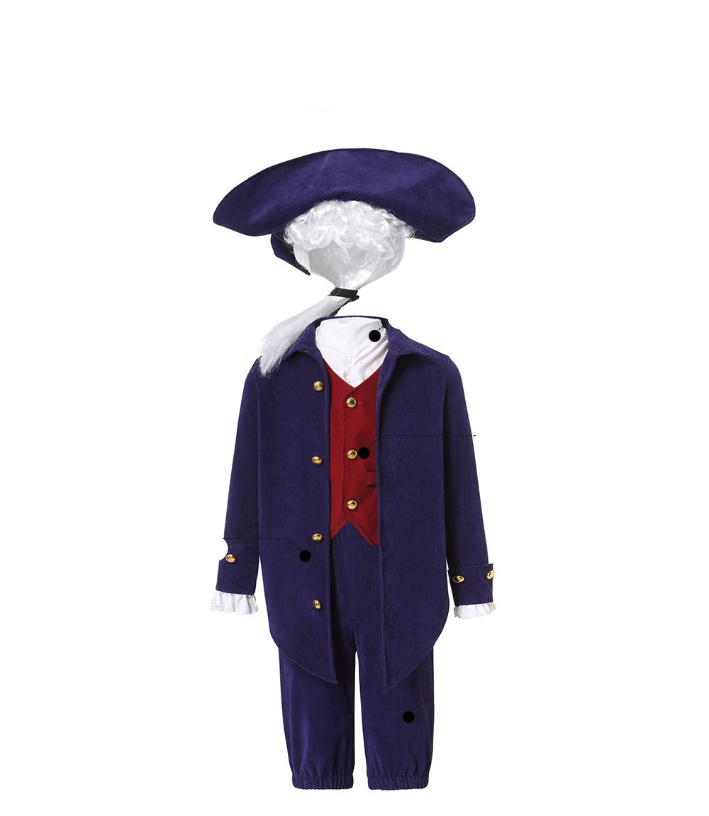 Halloween Renaissance Bühnenkostüme Richter Offizier Kostüm Bühnenshow Kleid Mittelalter Anwalt Gelehrter Rollenspielkostüme für Männer