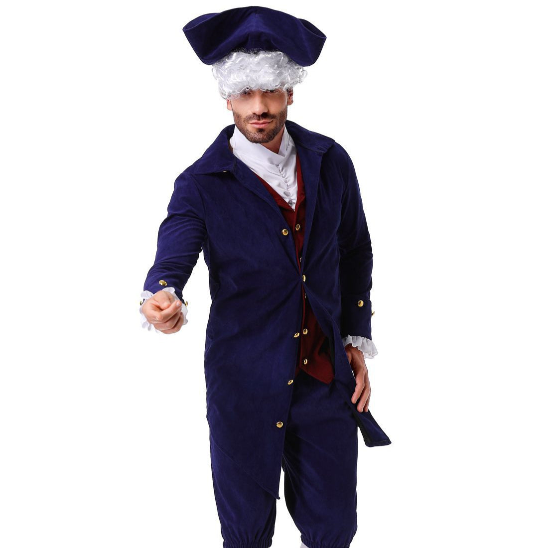 Halloween Renaissance Bühnenkostüme Richter Offizier Kostüm Bühnenshow Kleid Mittelalter Anwalt Gelehrter Rollenspielkostüme für Männer