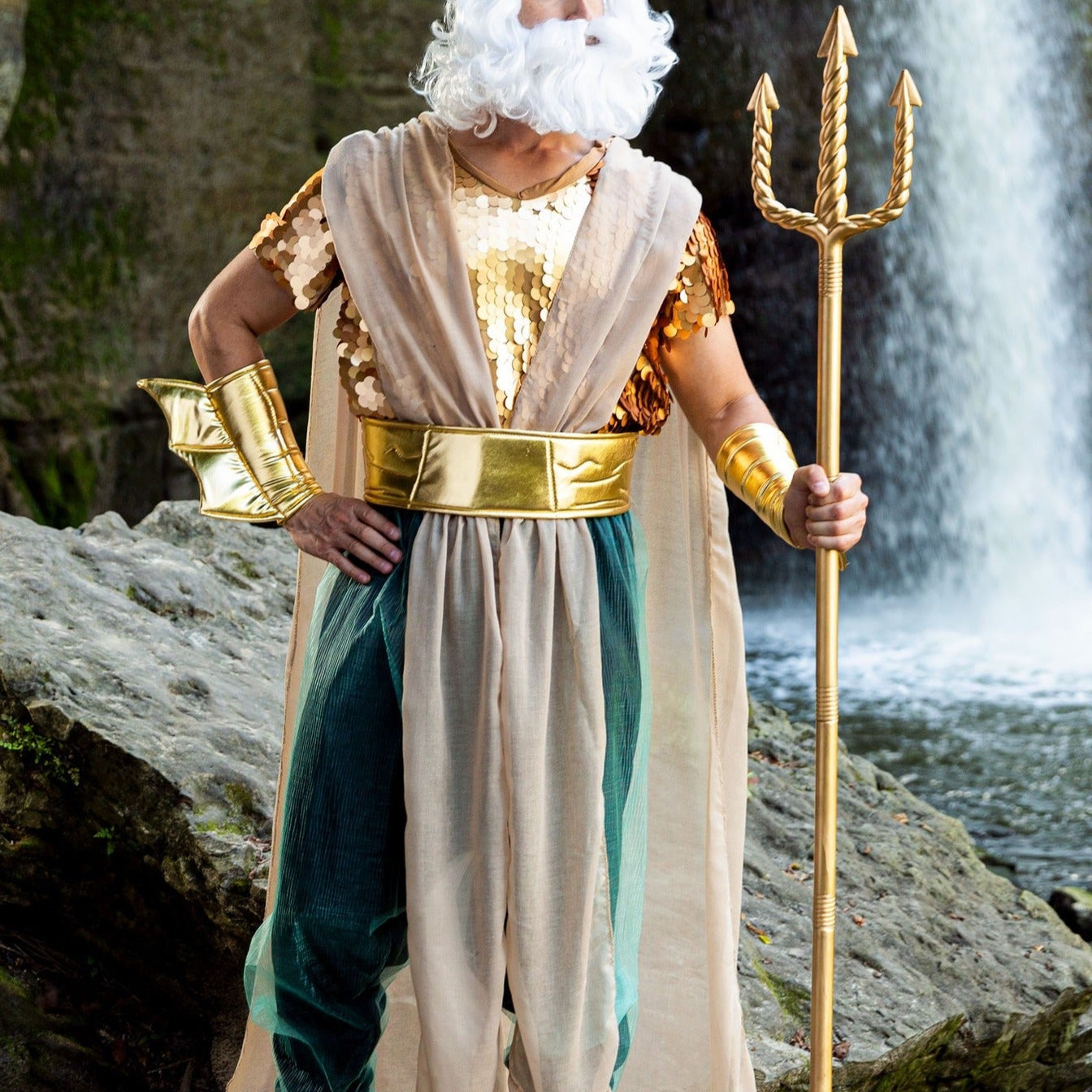 Neptune King Sea Siren Mermaid Queen Costume for Men and Women