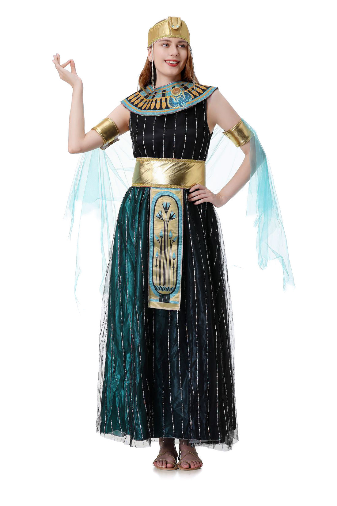 Damen Griechische Königin Kleopatra Mythos Göttin Karnevalskleid