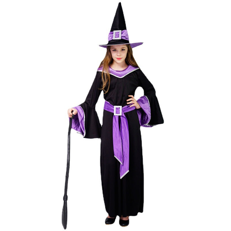 Lila Mondhexen-Halloweenkostüm für Mädchen
