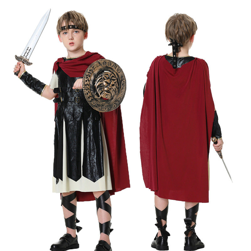 Ancient Roman Warrior Soldier Gladiator Costumes for Girls Boys Men