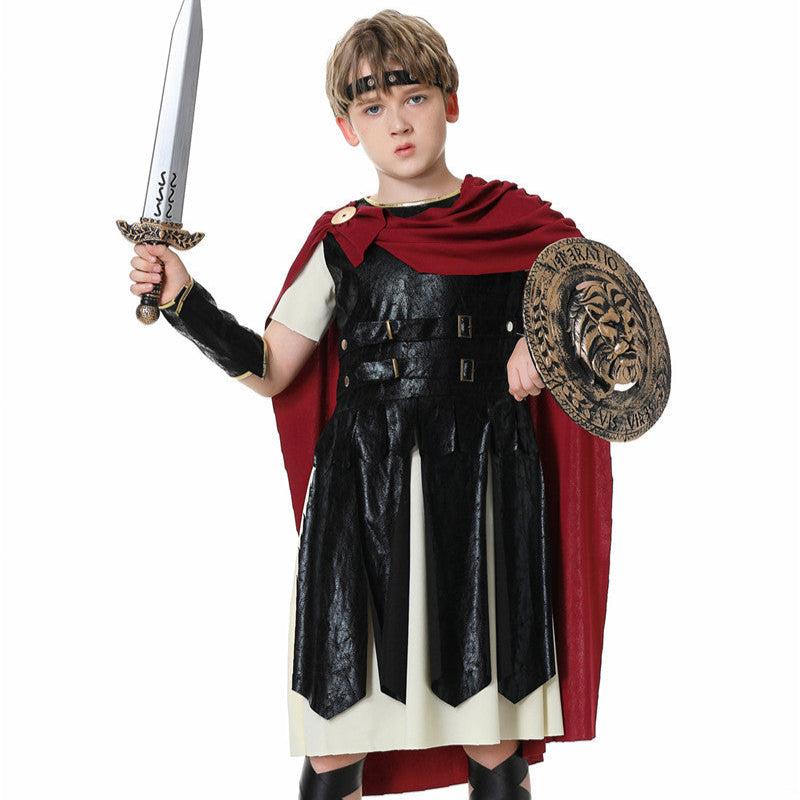 Ancient Roman Warrior Soldier Gladiator Costumes for Boys Girls Men