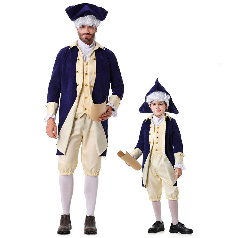 George Washington Kostüm als historische Figur aus der Kolonialzeit für Männer und Jungen