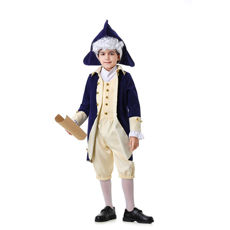 George Washington Kostüm als historische Figur aus der Kolonialzeit für Männer und Jungen