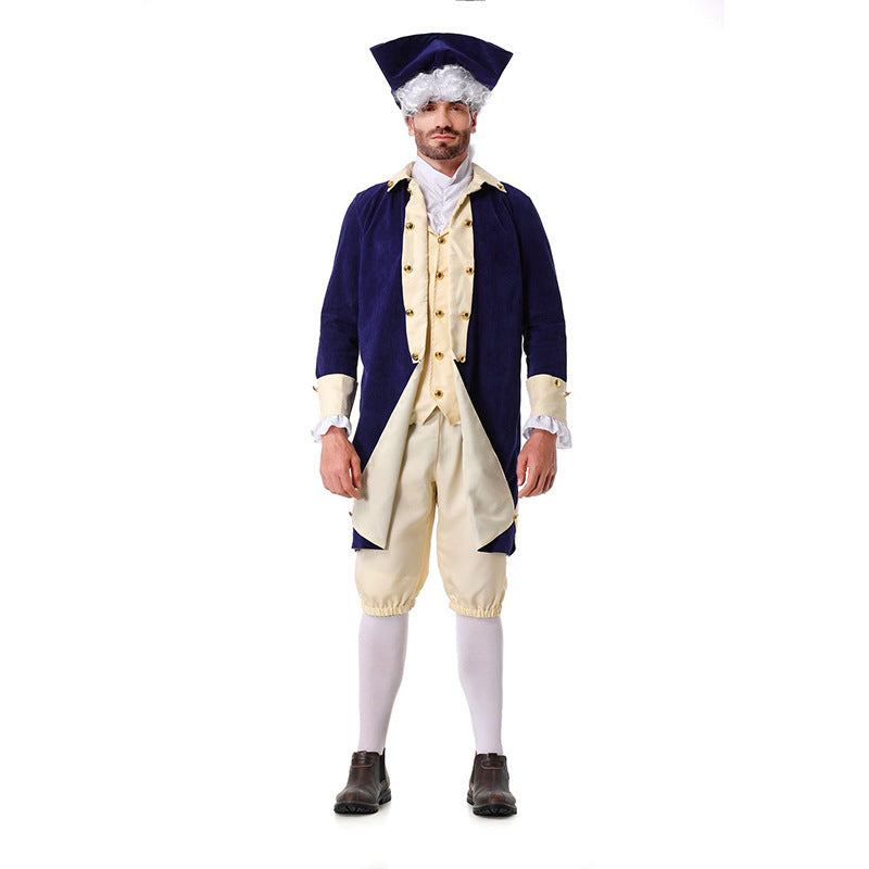George Washington Kostüm als historische Figur aus der Kolonialzeit für Männer und Jungen