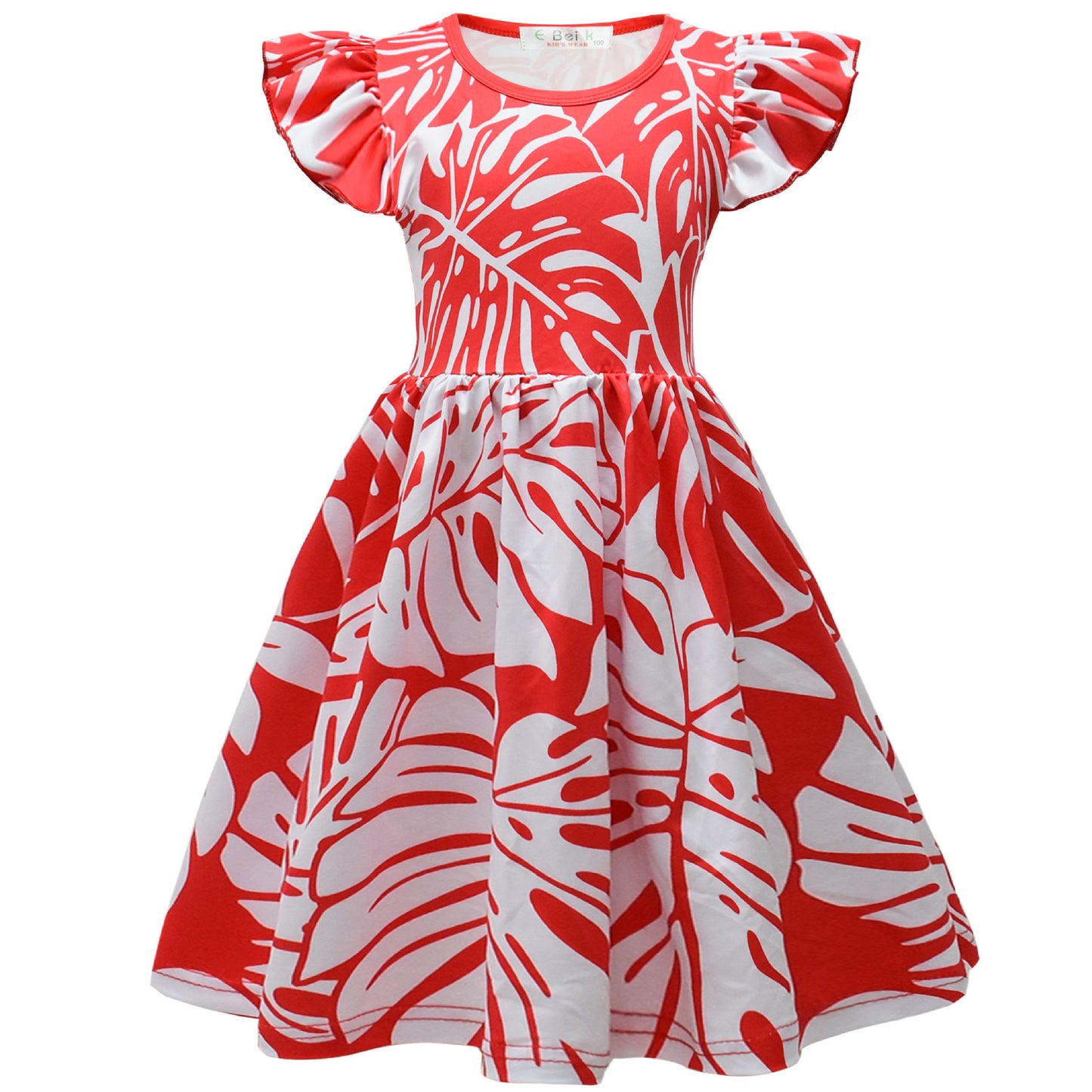 Mädchen Lilo Pelekai Klassisches Halloween Red Leaf Fancy Cosplay Kostüm