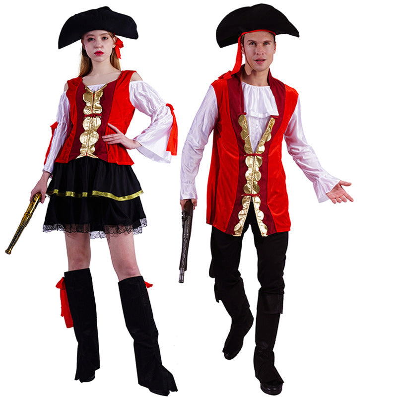 Adult Halloween Pirates Caribbean Cosplay Costumes for Men and Women