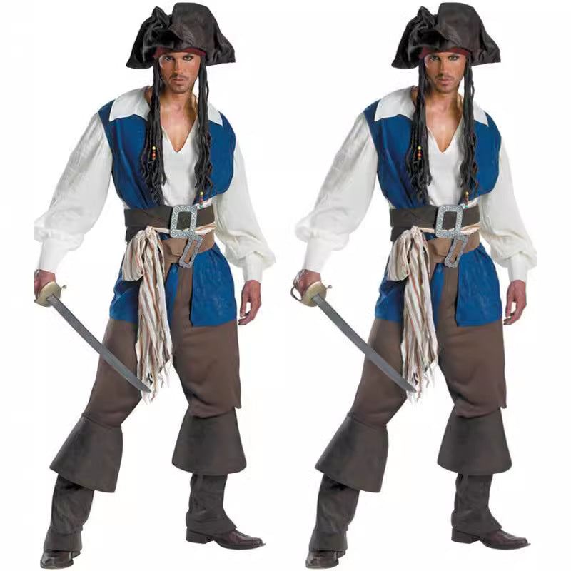 Adult Pirates of The Caribbean Captain Jack Sparrow Costume for Men and Women
