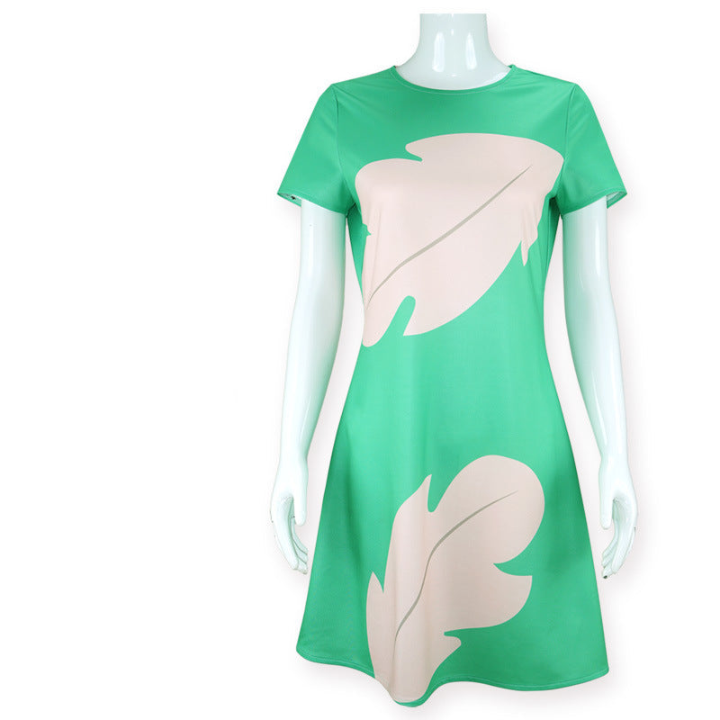 Girls Red Princess Leaf Lilo Dress Short Sleeve Hawaiian Costume for Girls Birthday Outfit Halloween Party Wear