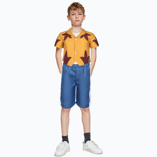 Boys Jumba Jookiba Cosplay Costume Yellow Tops and Blue Pants Set for Boys Birthday Outfit Halloween Party Wear