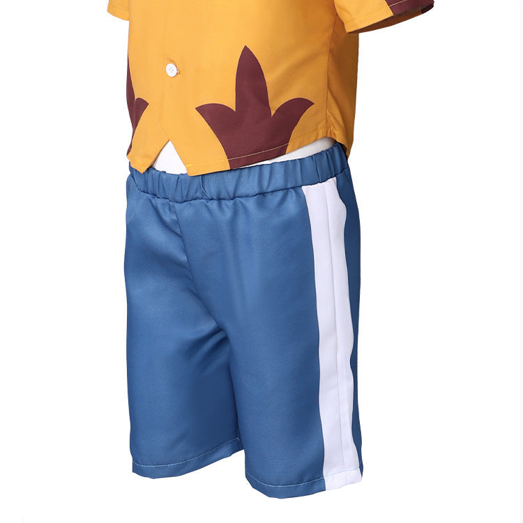 Boys Jumba Jookiba Cosplay Costume Yellow Tops and Blue Pants Set for Boys Birthday Outfit Halloween Party Wear