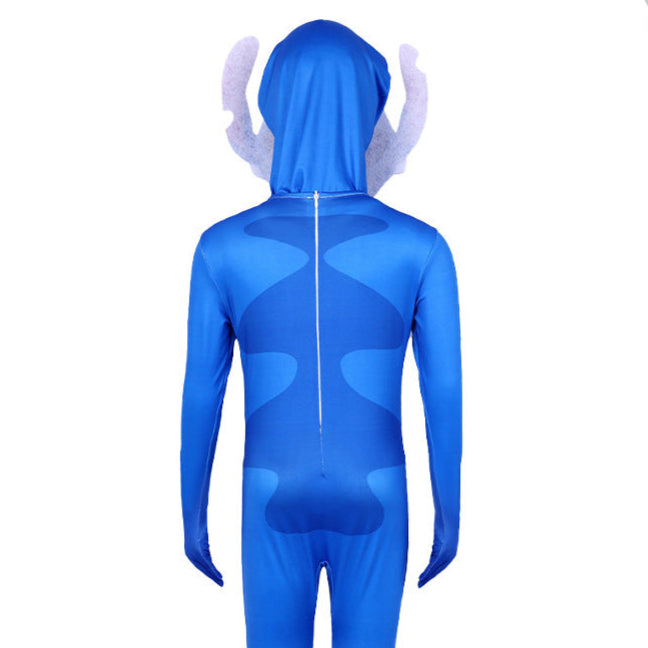 Kids Anime Stitch Jumpsuit with Mask Set Outfit Children Role Play Halloween Cosplay Costume