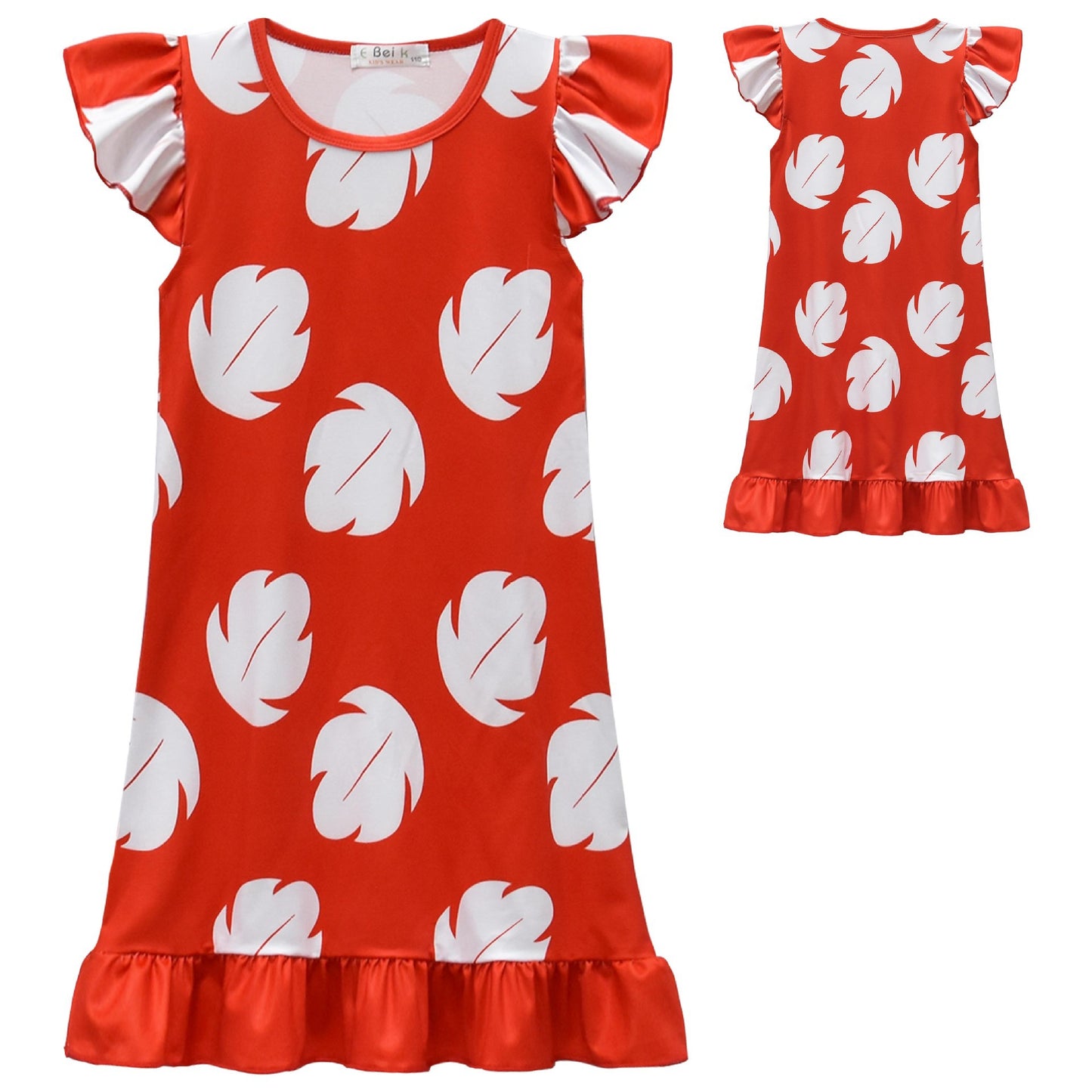 Lilo Pelekai Costume for Girls Christmas Costume for Girls Red Leaf Dress