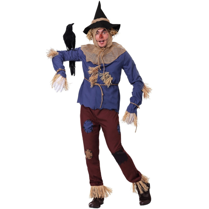 Adult Scarecrow Costume for Women and Men Party Halloween Cosplay Outfit Set
