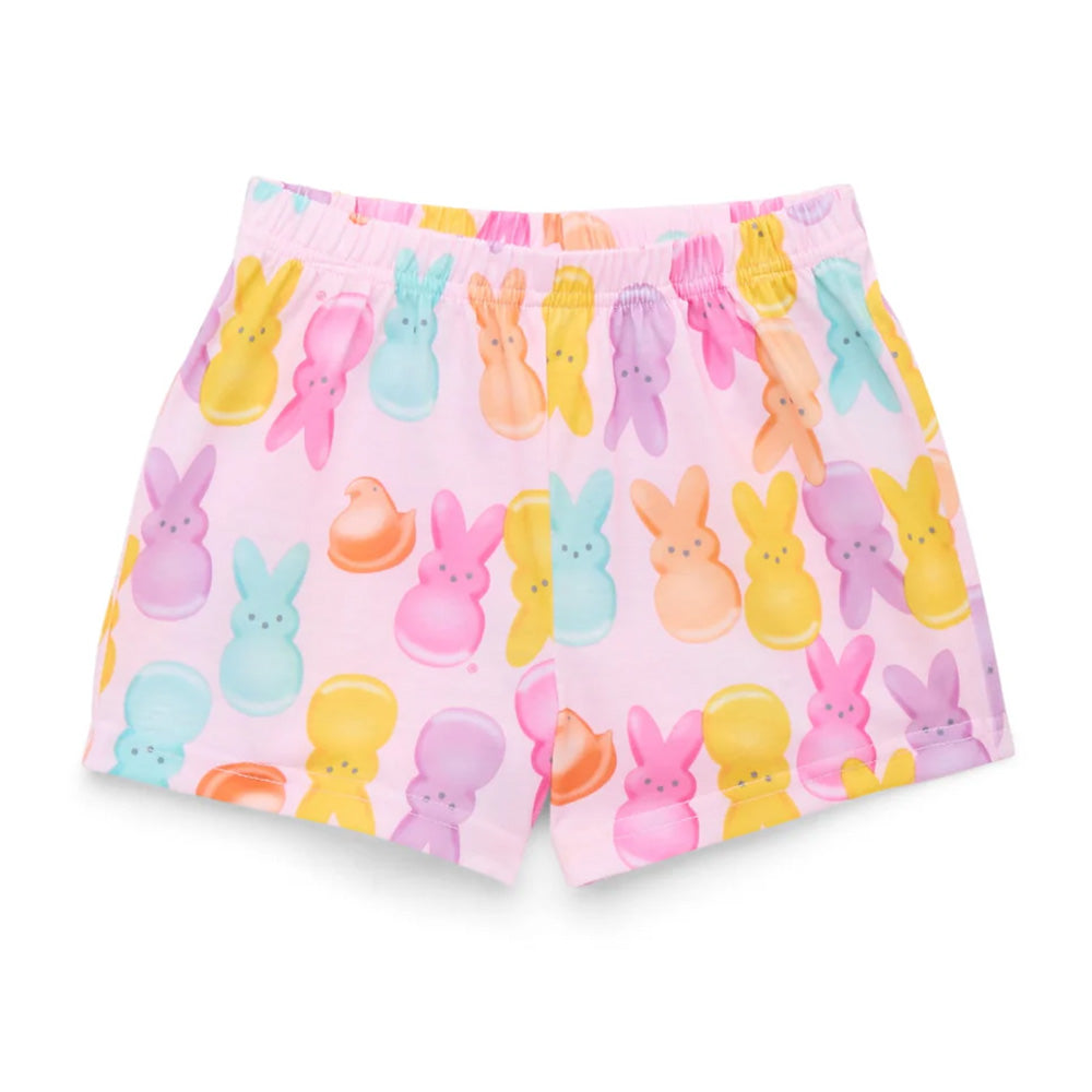 Pyjama-Set aus Baumwolle mit Rüschenärmeln, Oberteil und Shorts für Mädchen, Größen 4–12