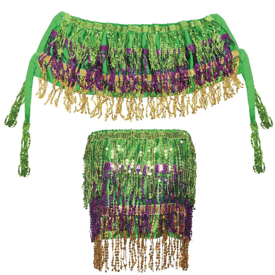 Musikfestival Fransen Pailletten Sexy Bauchnabel Damen Tops Kostüm