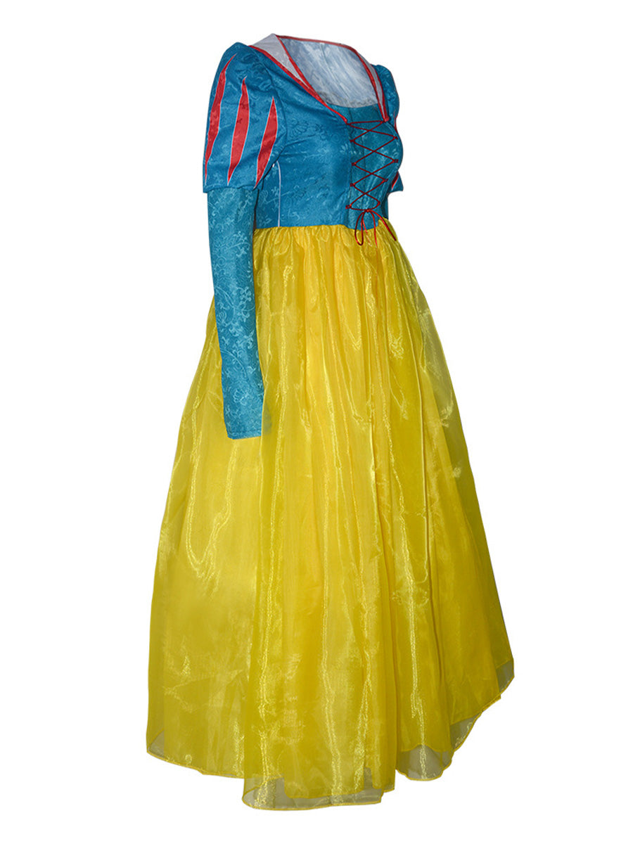 Women Princess Dress Long Sleeve Maxi Dress Elegant Costume for Adult