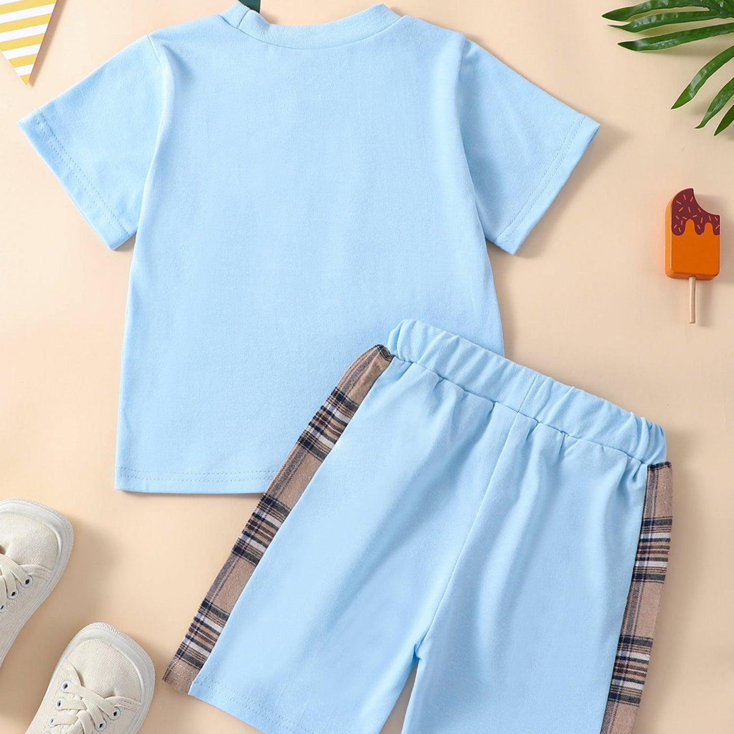 Osterkleidung für Babys Jungen – 2-teiliges T-Shirt- und Shorts-Set mit Hasen-Print (12M-4T)