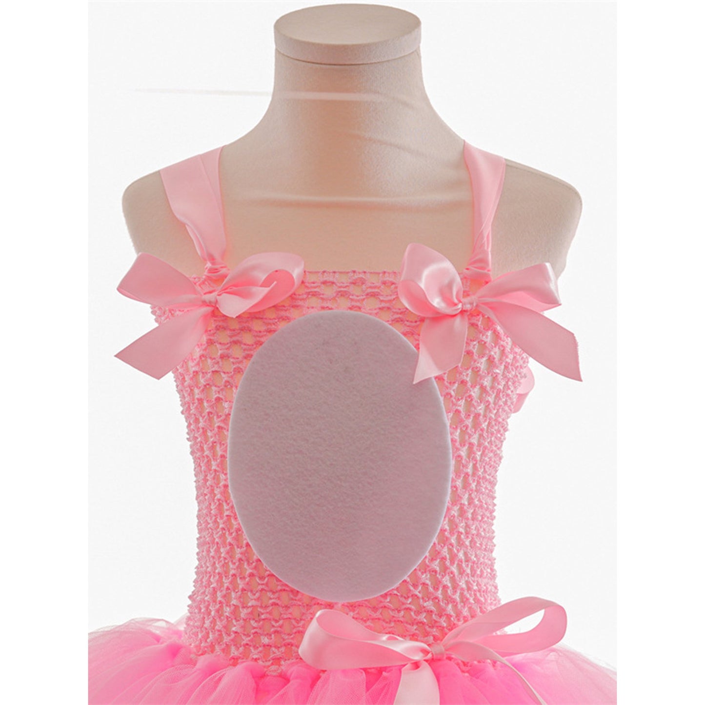 Sprifallbaby Osterhasen-Kostüm für Kinder, Mädchen, Tüll-Patchwork-Unterkleid, Stirnband, Halsband, Schwanz, für 1–12 Jahre