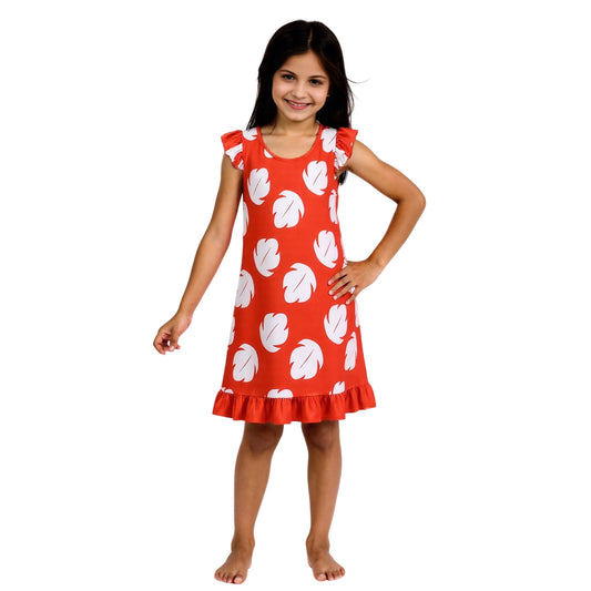 Lilo Pelekai Costume for Girls Christmas Costume for Girls Red Leaf Dress