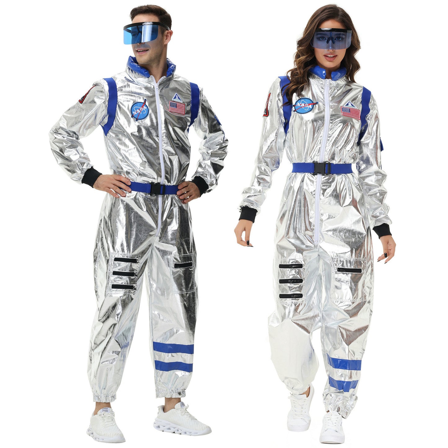 Weltraumpilot-Astronautenkostüm für Kinder und Erwachsene, Party, Halloween, Karneval, Outfit-Set