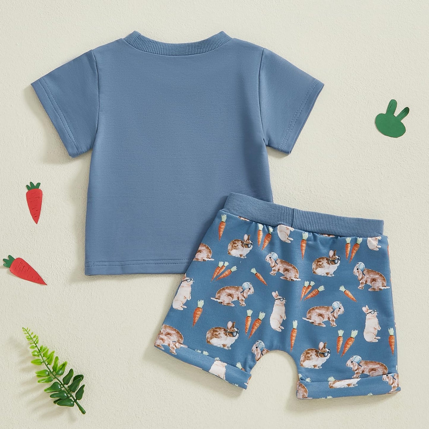 Süßes Osterhasen-Set – Kleinkinder-Hase-Shirt & Shorts für Jungen & Mädchen