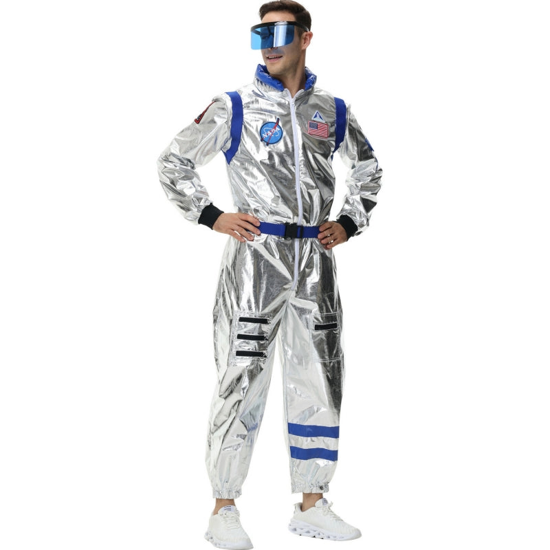 Weltraumpilot-Astronautenkostüm für Erwachsene und Kinder, Party, Halloween, Karneval, Outfit-Set