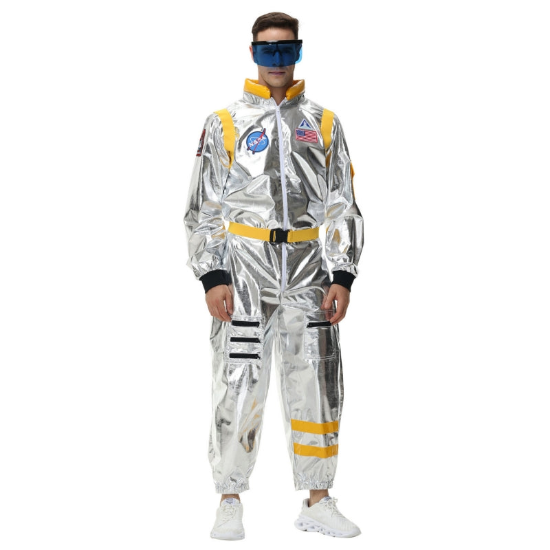 Weltraumpilot-Astronautenkostüm für Erwachsene und Kinder, Party, Halloween, Karneval, Outfit-Set